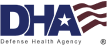 the dha logo with an american flag