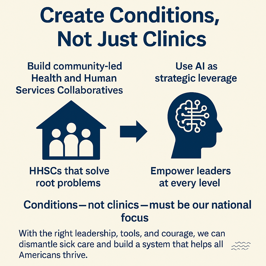 Create Conditions Health, Not Just Clinics and Poor Systems and Leadership